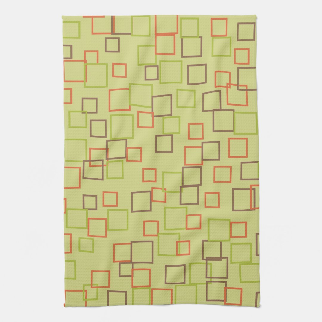 Retro Mod Lime Kitchen Towel (Vertical)