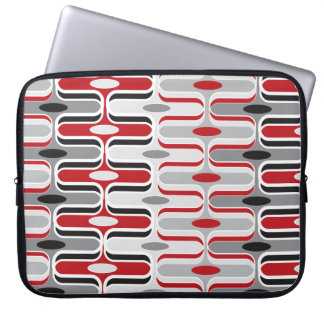 Retro Mod Ogee Zig Zag Pattern Art cLaptop Sleeve