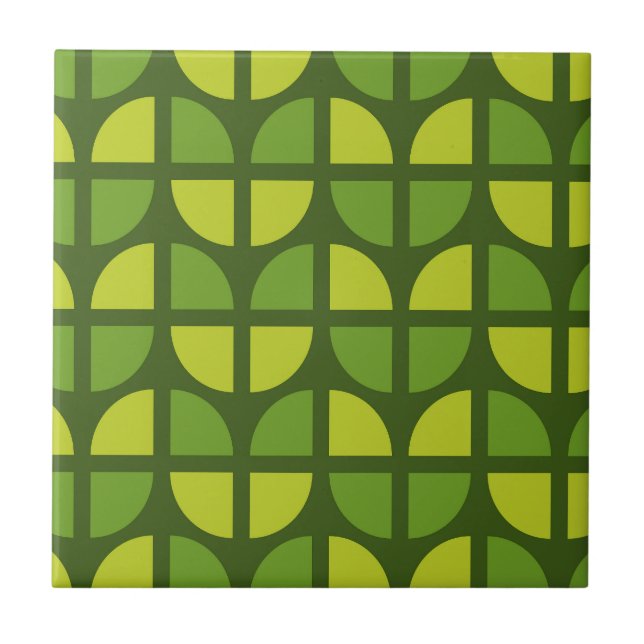 Retro Mod Pattern Ceramic Tile (Front)