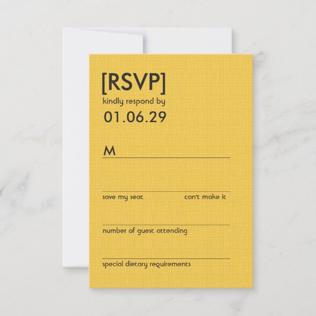 Retro Mod Perfect Chair Pair Eames Wedding RSVP Card (Front)