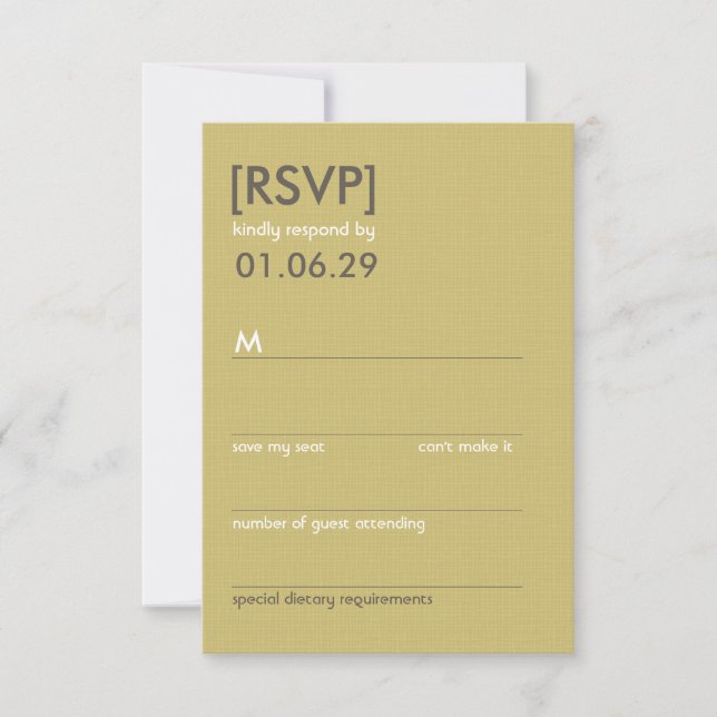 Retro Mod Perfect Chair Pair Eames Wedding RSVP Card (Front)