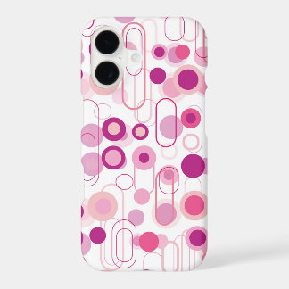 Retro Mod Purple Pods And Pink Dots Pattern Art iPhone 17 Case