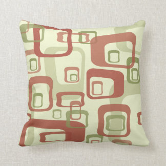 Retro Mod Rectangles Throw Pillow