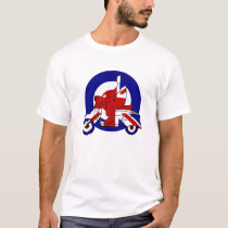 Retro Mod Scooter Boy UK T-Shirt Retro Mod Scooter Boy UK T-Shirt
