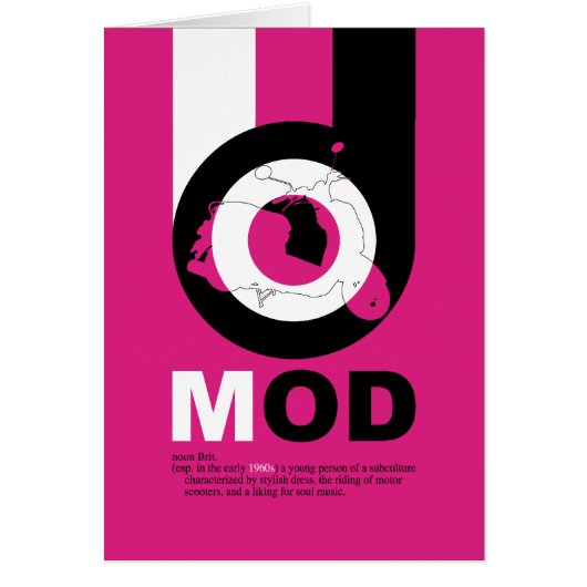 Retro Mod Scooter Card (Front)