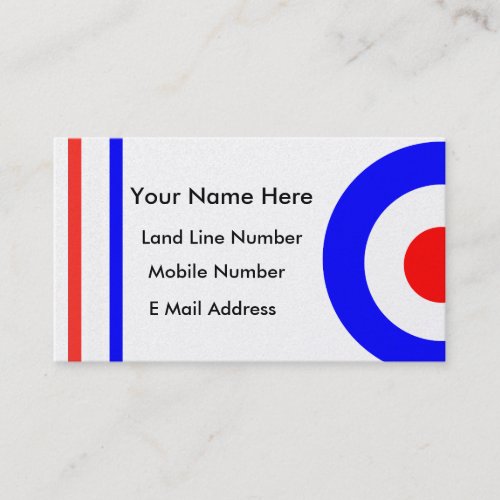 Retro Mod Scooter Personal Contact Card Business Card Template