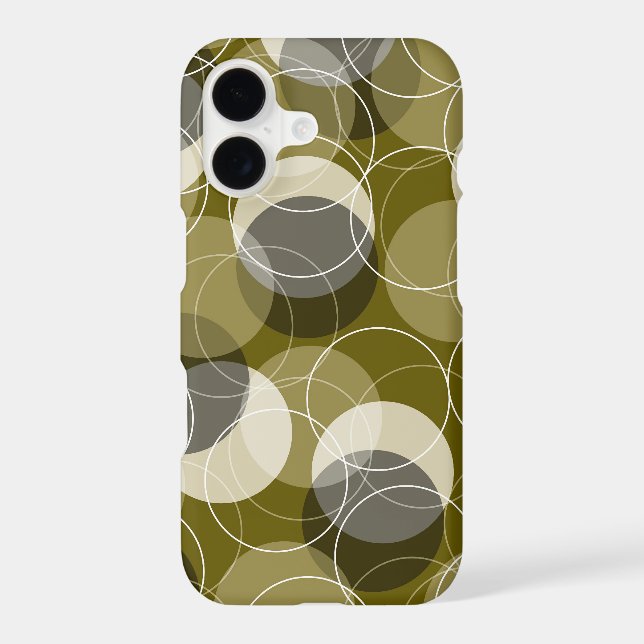 Retro Mod Skinny Gold Rings And Dots Art Pattern Case-Mate iPhone Case (Back)
