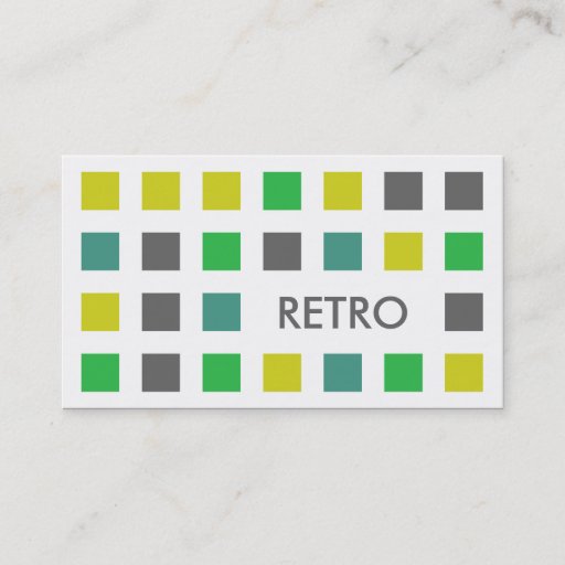 Customizable RETRO (mod squares) Business Card Templates
