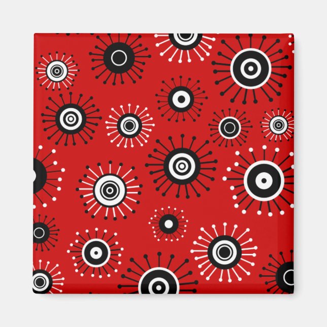 Retro Mod Starburst Magnet (Front)