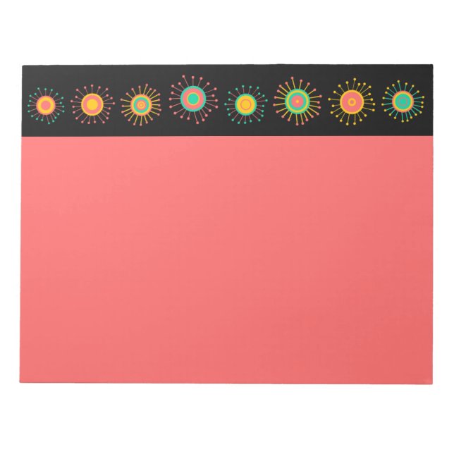 Retro Mod Starbursts Notepad (Front)