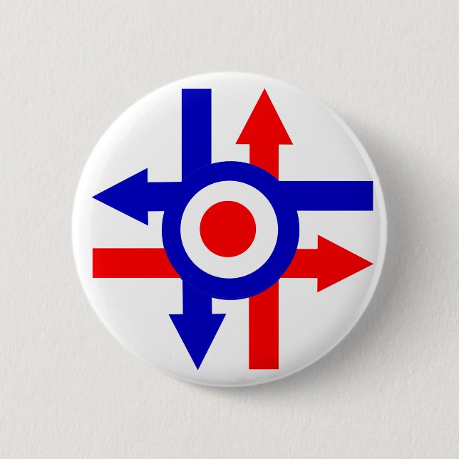 Retro Mod target and Arrows design Button (Front)