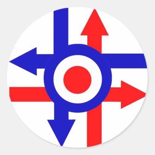 Retro Mod target and Arrows design Classic Round Sticker