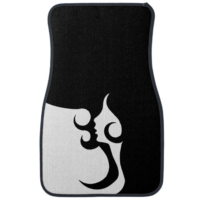 Retro Mod Woman Car Mat (Front)