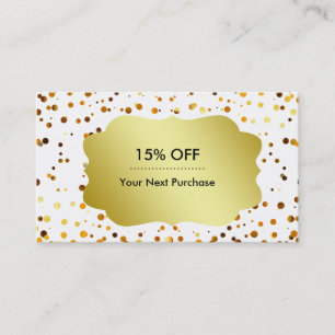 Retro Model Pattern Gold Emblem Gold Glitter Business Card