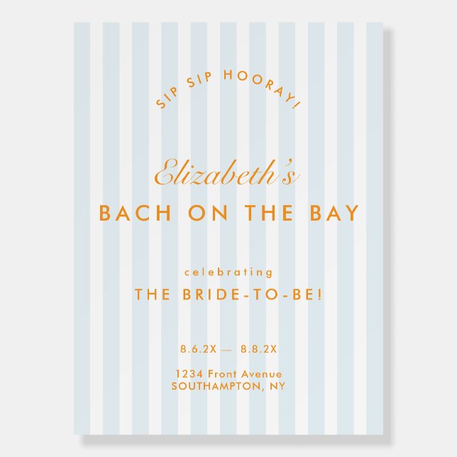 Retro Modern Bachelorette Welcome Sign (Front)