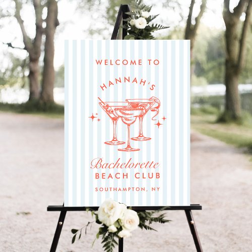 Retro Modern Bachelorette Welcome Sign