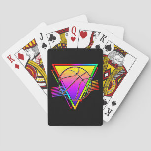 Retro Modern Basketball Ball Poker Cards