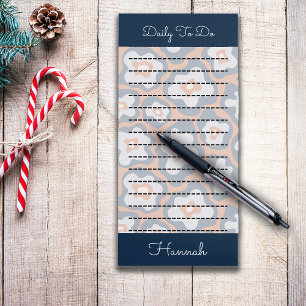 Retro Modern Blue Egg Flowers Custom Purpose Name Magnetic Notepad