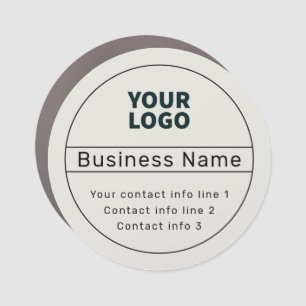 Retro-Modern Business or Brand Contact info Car Magnet