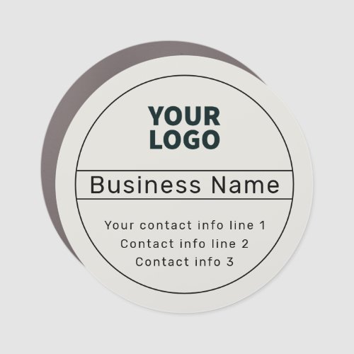 Retro_Modern Business or Brand Contact info Car Magnet