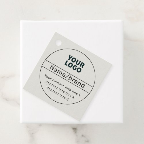 Retro_Modern Business or Brand Contact info Favor Tags