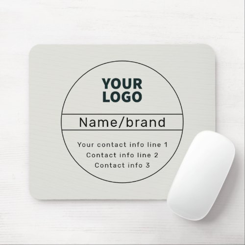 Retro_Modern Business or Brand Contact info Mouse Pad