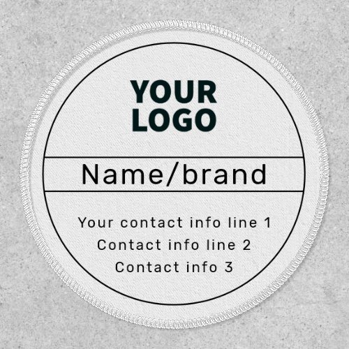 Retro_Modern Business or Brand Contact info Patch