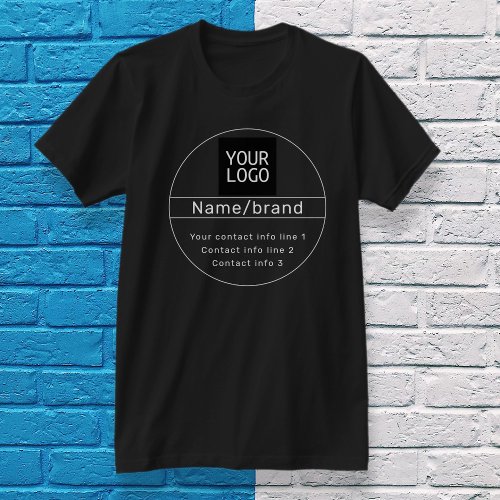 Retro_Modern Business or Brand Contact info T_Shirt