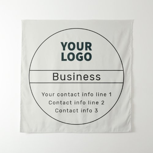 Retro_Modern Business or Brand Contact info Tapestry