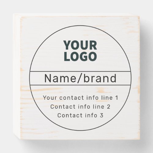 Retro_Modern Business or Brand Contact info Wooden Box Sign