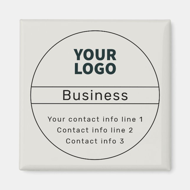 Retro-Modern Business or Brand Magnet (Front)