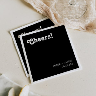Retro Modern Chic Wedding Napkins