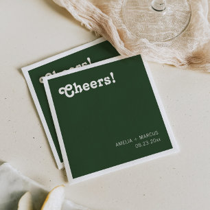 Retro Modern Chic Wedding Napkins