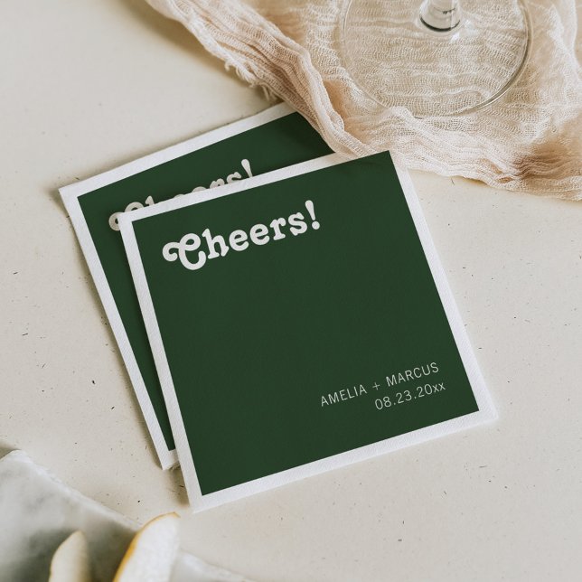 Retro Modern Chic Wedding Napkins (Creator Uploaded)
