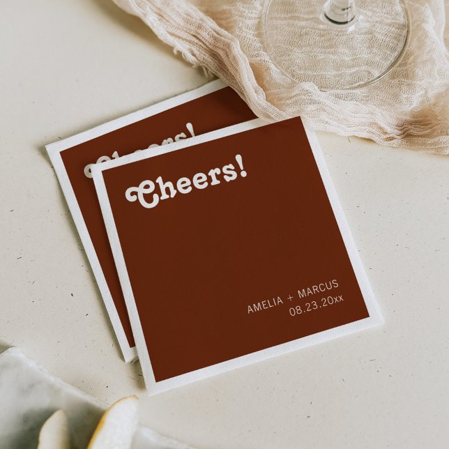 Retro Modern Chic Wedding Napkins (Creator Uploaded)