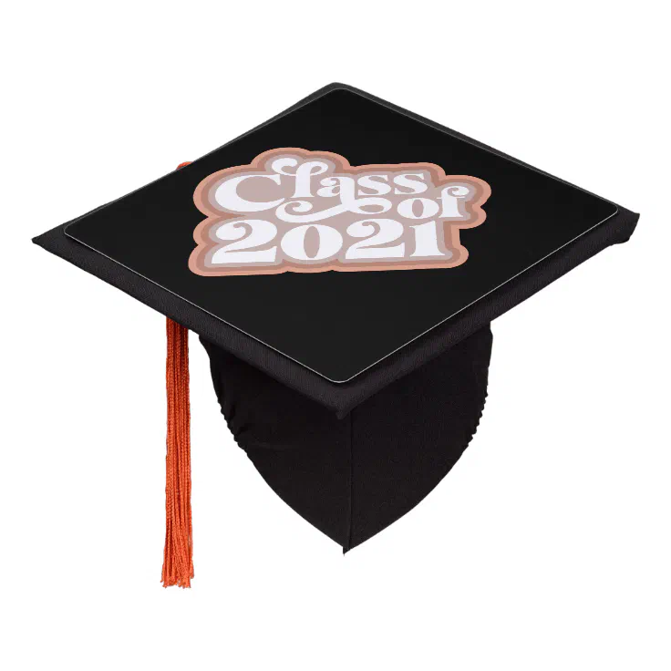 Retro Modern Class Of 2021 Tassel Topper | Zazzle