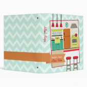 Retro Modern Colorful Kitchen Recipe Binder | Zazzle