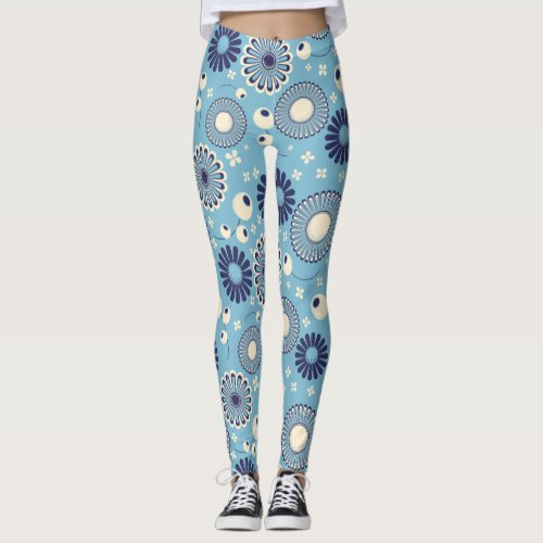 navy blue patterned leggings