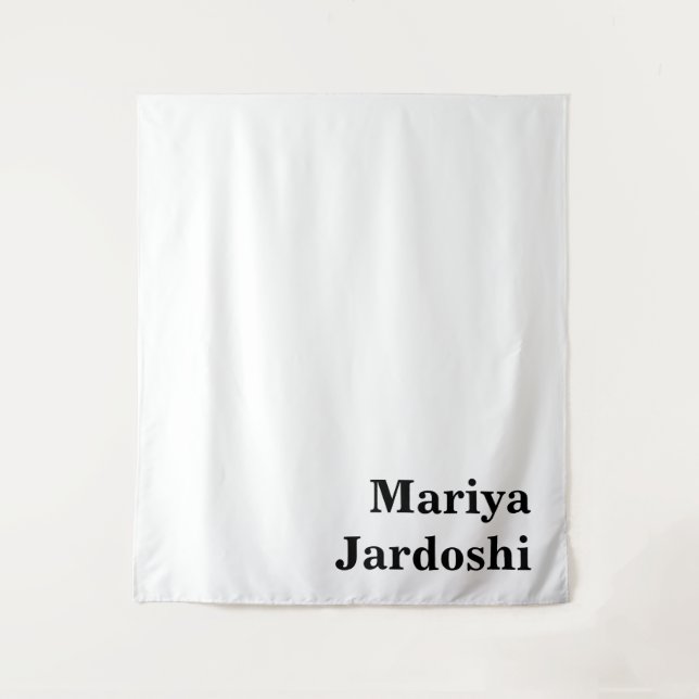 Retro Modern Custom Name Business Wall Template Tapestry (Front)