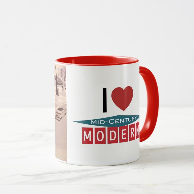 Retro Modern Design - I Love MCM 11 oz Mug (Front Right)