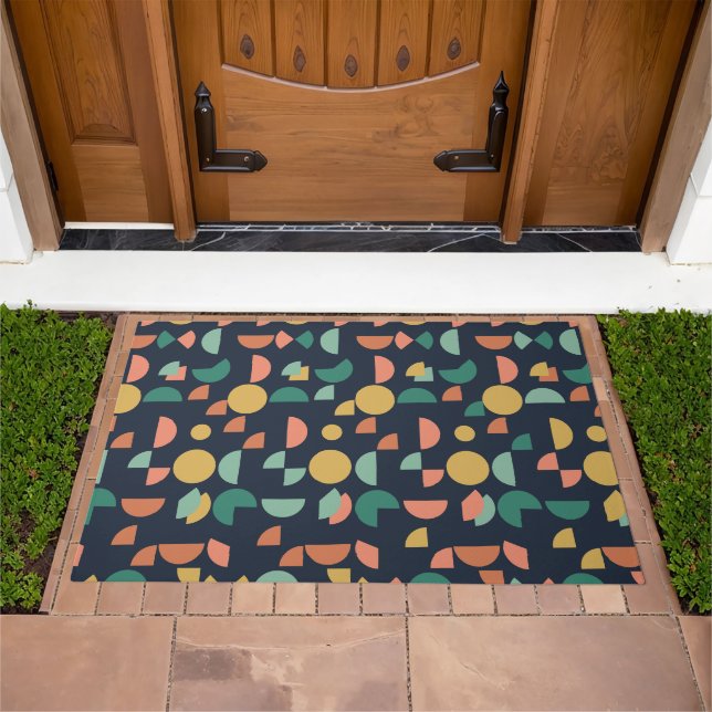 Retro Modern Elegant Geometric Tribal Doormat (Outdoor)