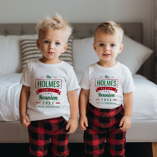 Retro Modern Family Reunion Logo Baby T-Shirt