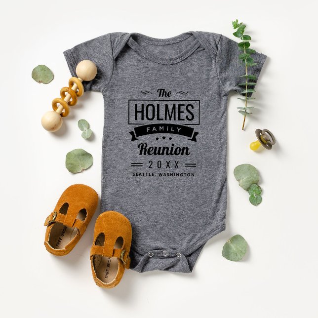 Retro Modern Family Reunion Logo Infant T-shirt (Creator Uploaded)