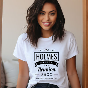 Retro Modern Family Reunion Logo T-Shirt