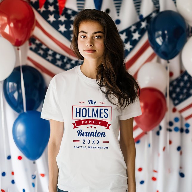 Retro Modern Family Reunion Logo T-Shirt (Creator Uploaded)