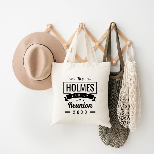 Retro Modern Family Reunion Logo Tote Bag