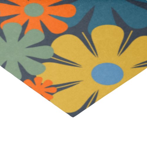 Retro Modern Floral Pattern Tissue Paper