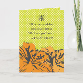 Retro Modern Flowers Mother's Day Card