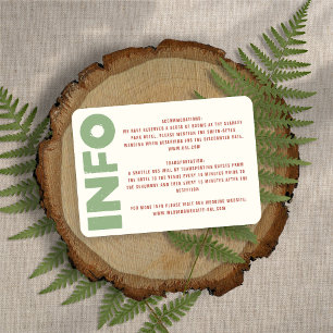 Retro Modern Funky Type Earth Tones Wedding Enclosure Card