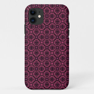 Retro modern geometric pattern fabric iPhone 11 case